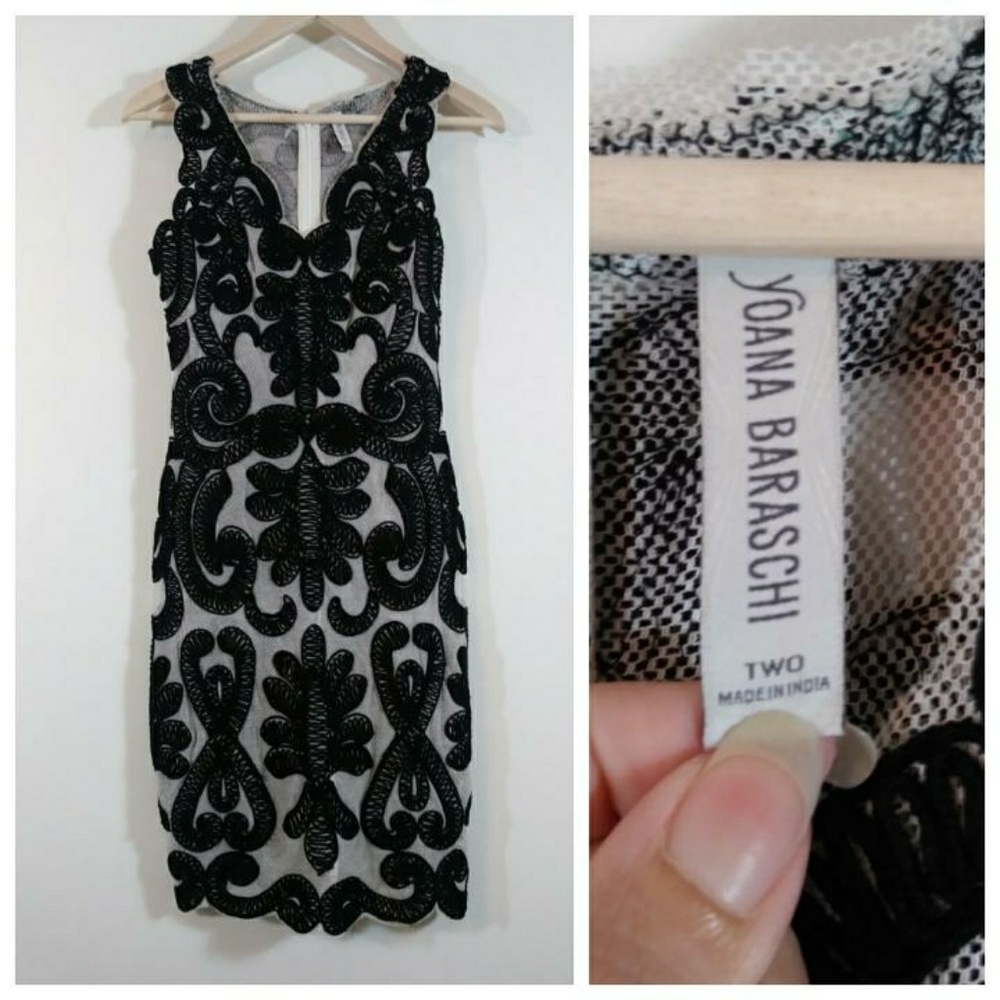 Yoana Baraschi embroider lace mesh mini dress new years dress
